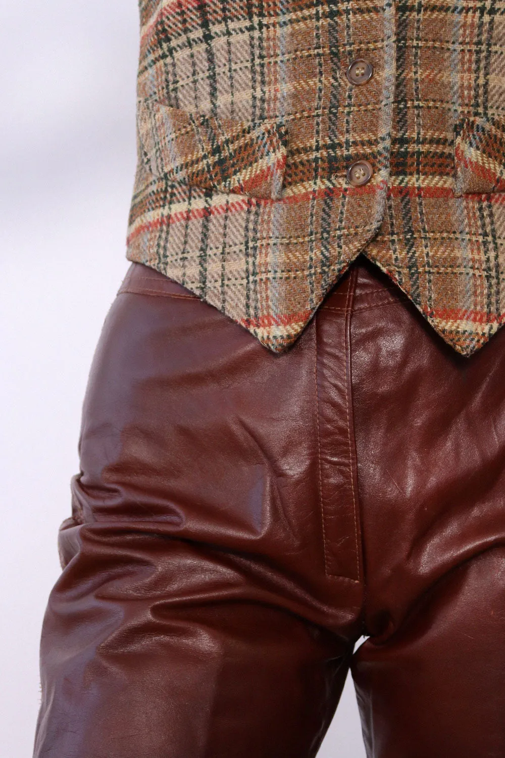1970s Amaro Leather Suit XS