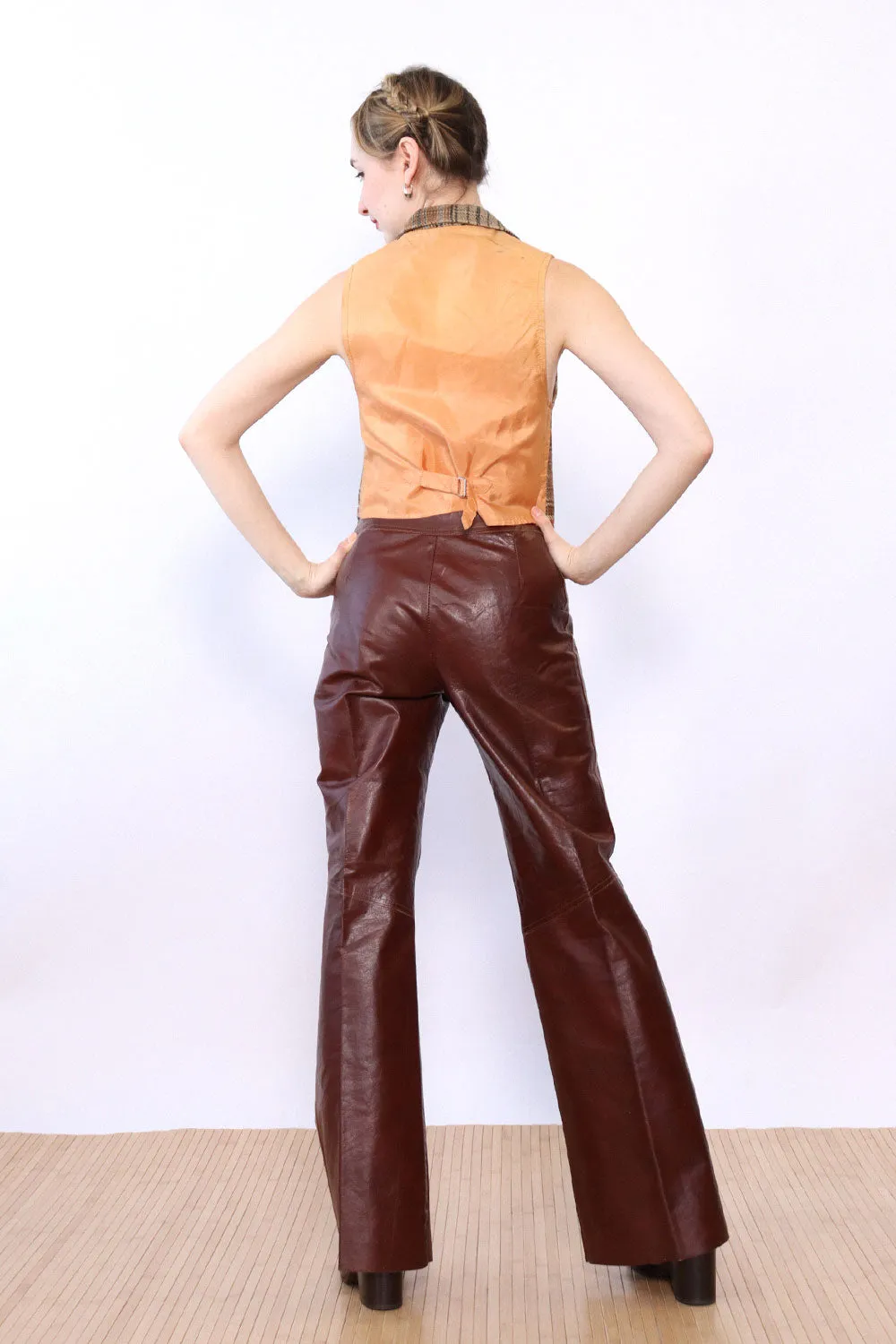1970s Amaro Leather Suit XS