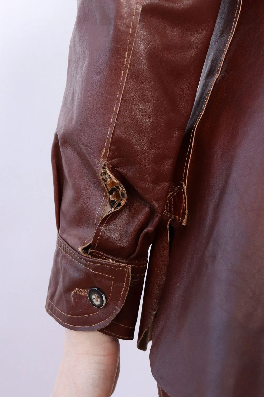 1970s Amaro Leather Suit XS