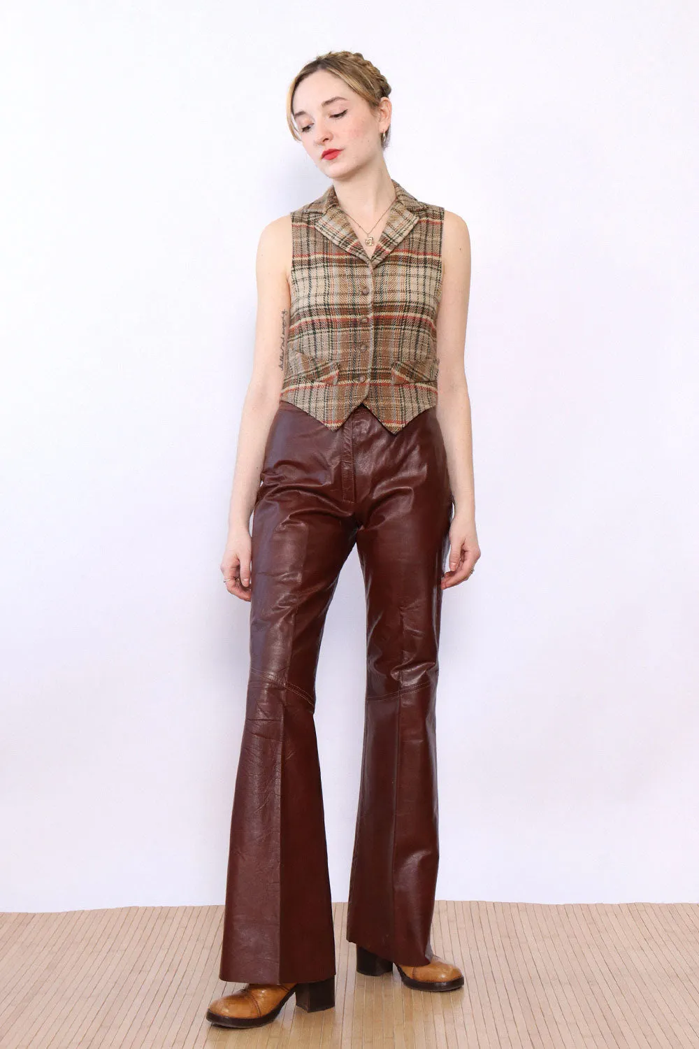 1970s Amaro Leather Suit XS