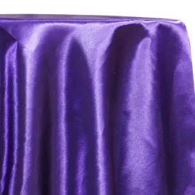 1pc - Shantung Satin (Reversible) Table Linen 132" Round - Purple