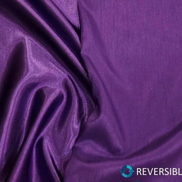 1pc - Shantung Satin (Reversible) Table Linen 132" Round - Purple