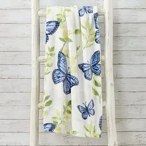 50" x 60" Butterfly Garden Single Layer Fleece Blanket