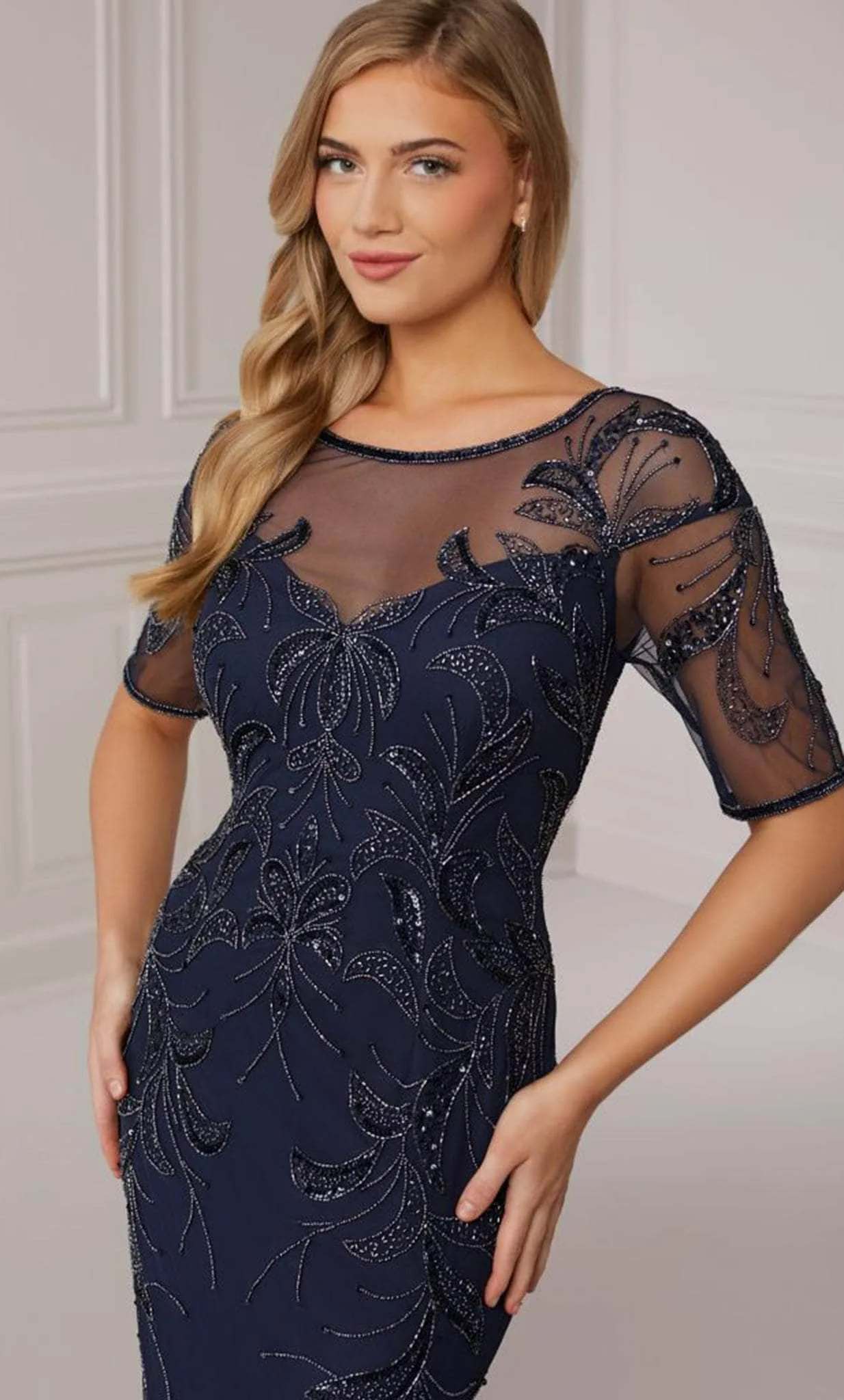 Adrianna Papell Platinum 40421 - Long Sheath Gown