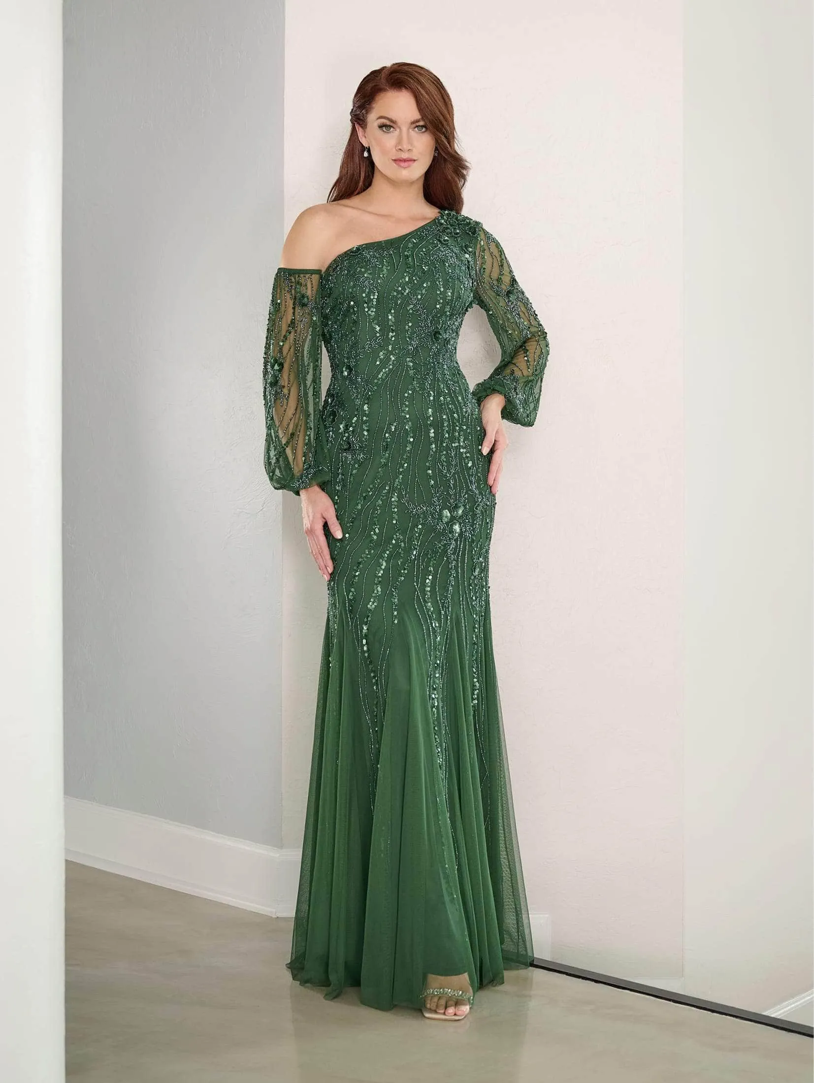 Adrianna Papell Platinum 40464 - Beaded Long Dress
