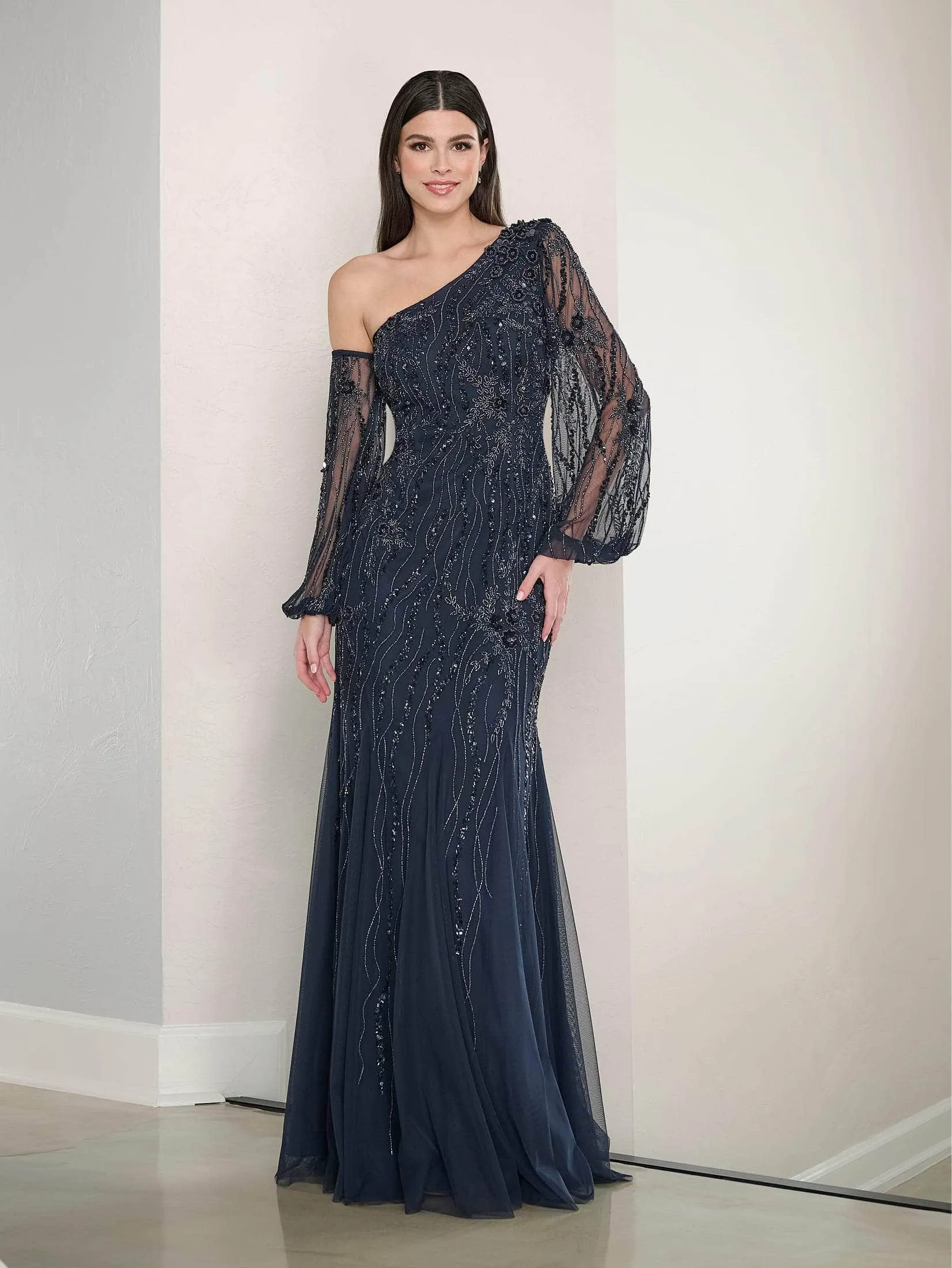Adrianna Papell Platinum 40464 - Beaded Long Dress