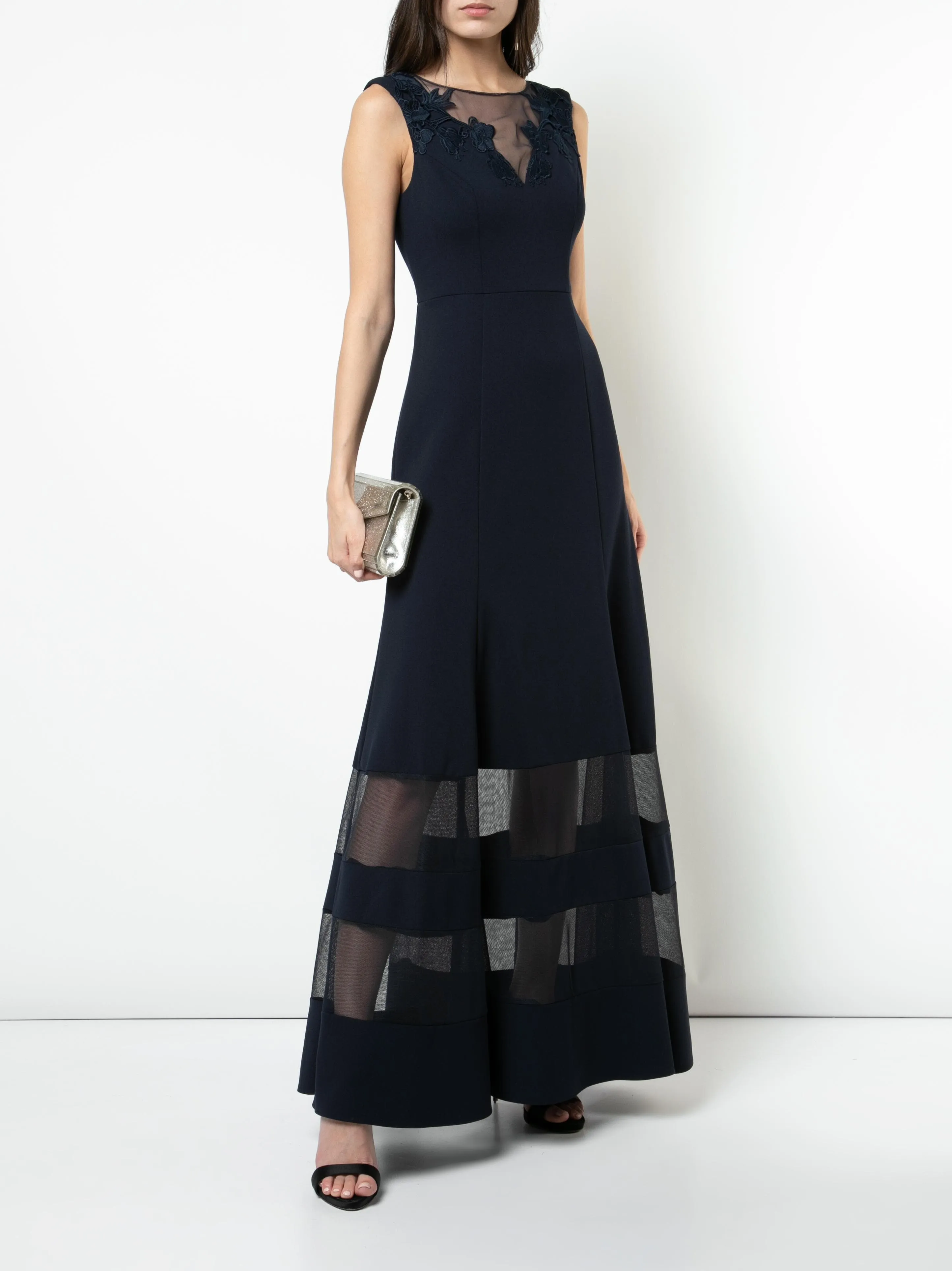Aidan Mattox - MD1E203970 Sleeveless Illusion Panel Mermaid Dress