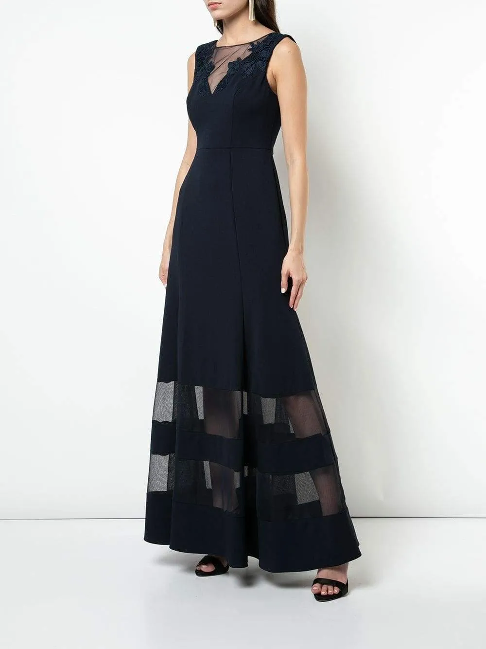 Aidan Mattox - MD1E203970 Sleeveless Illusion Panel Mermaid Dress