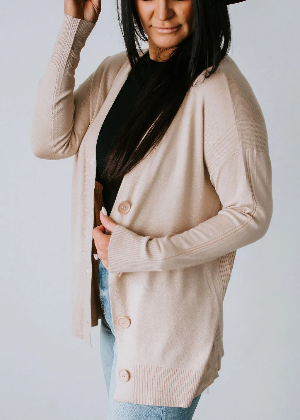Alecia Button Front Cardigan