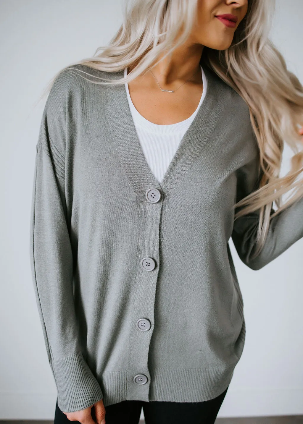 Alecia Button Front Cardigan