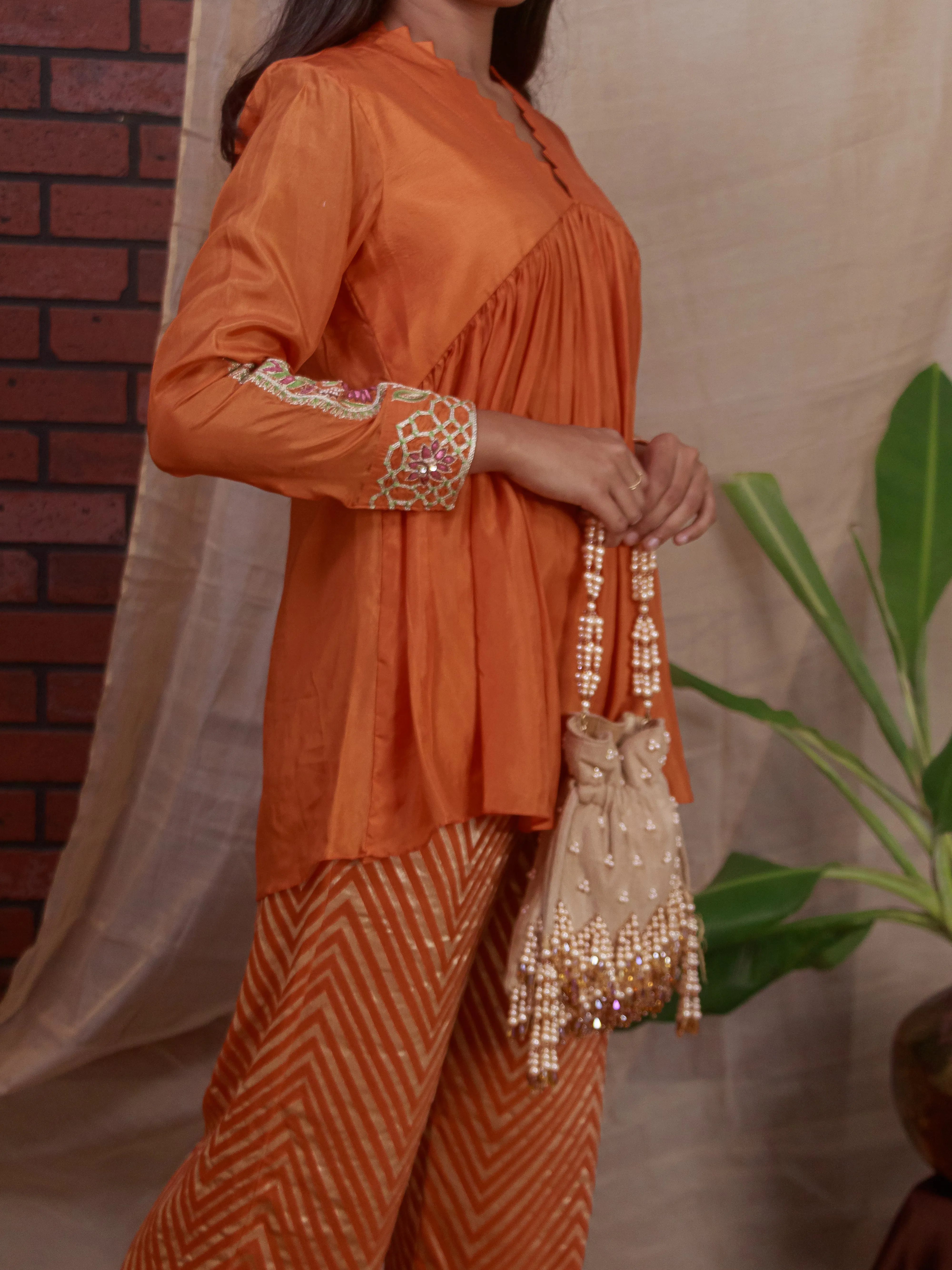 All over Gathered short kurtas set