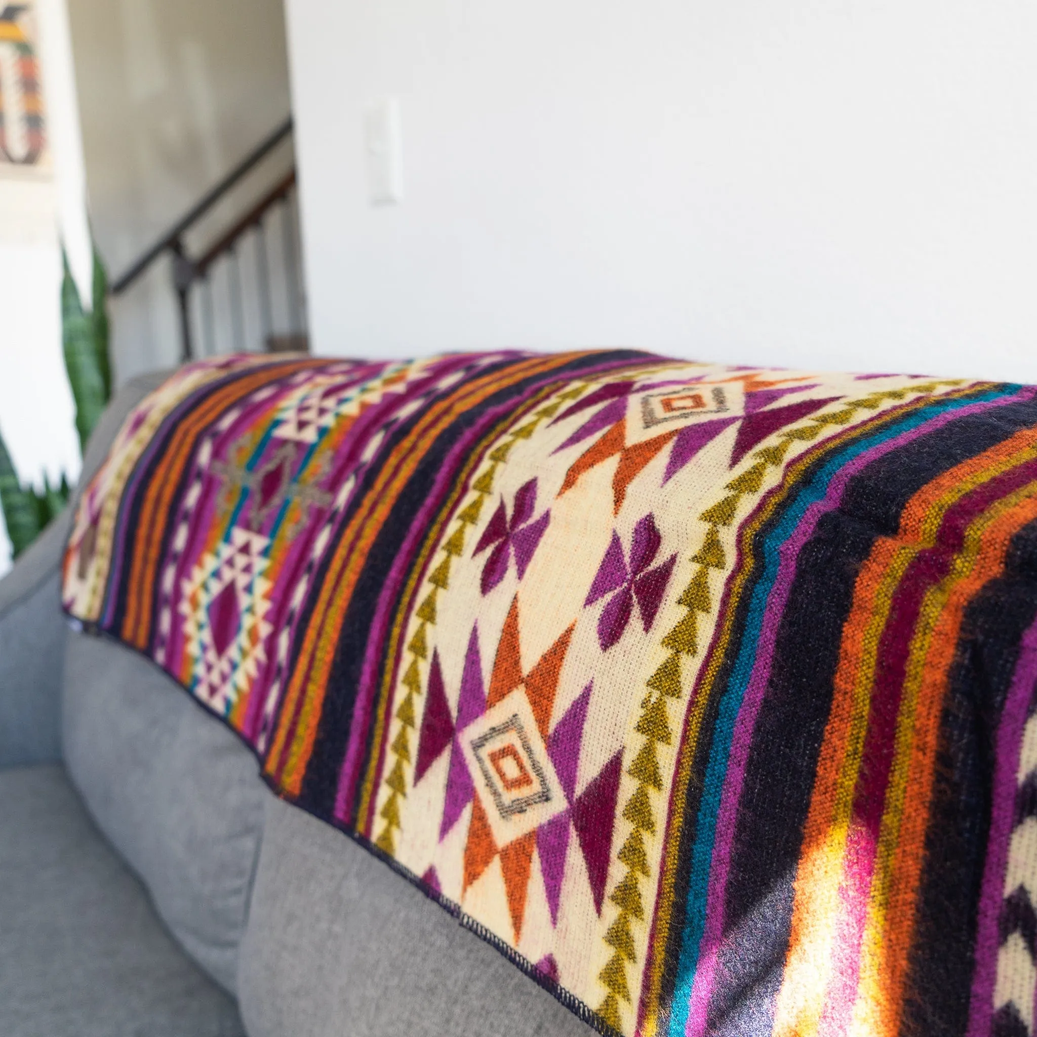 Andean Alpaca Wool Blanket - Amethyst by Alpaca Threadz