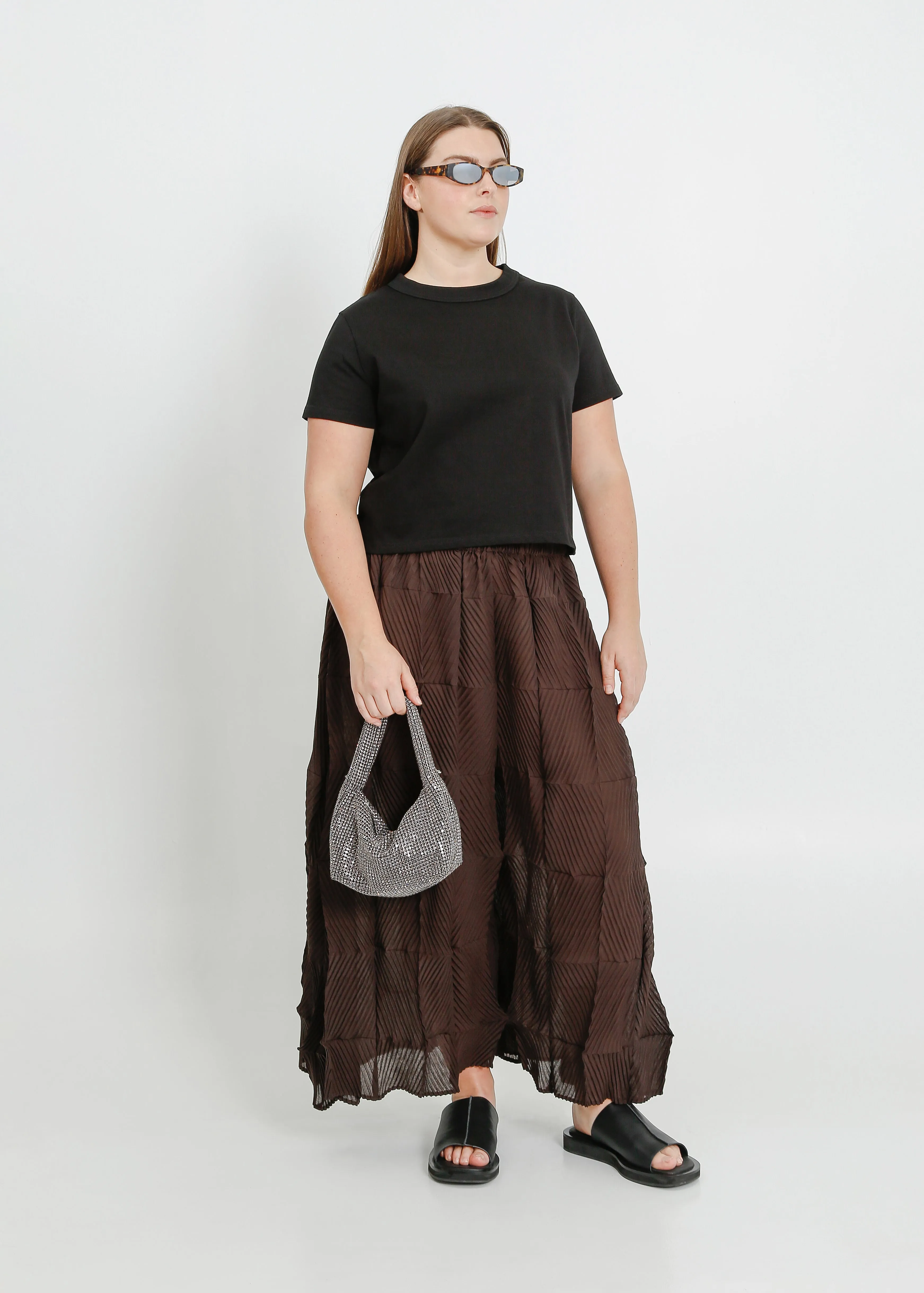 Pleated Chocolate Brown Culotte Trousers for Women - Stylish & Comfortable Fashion Choice