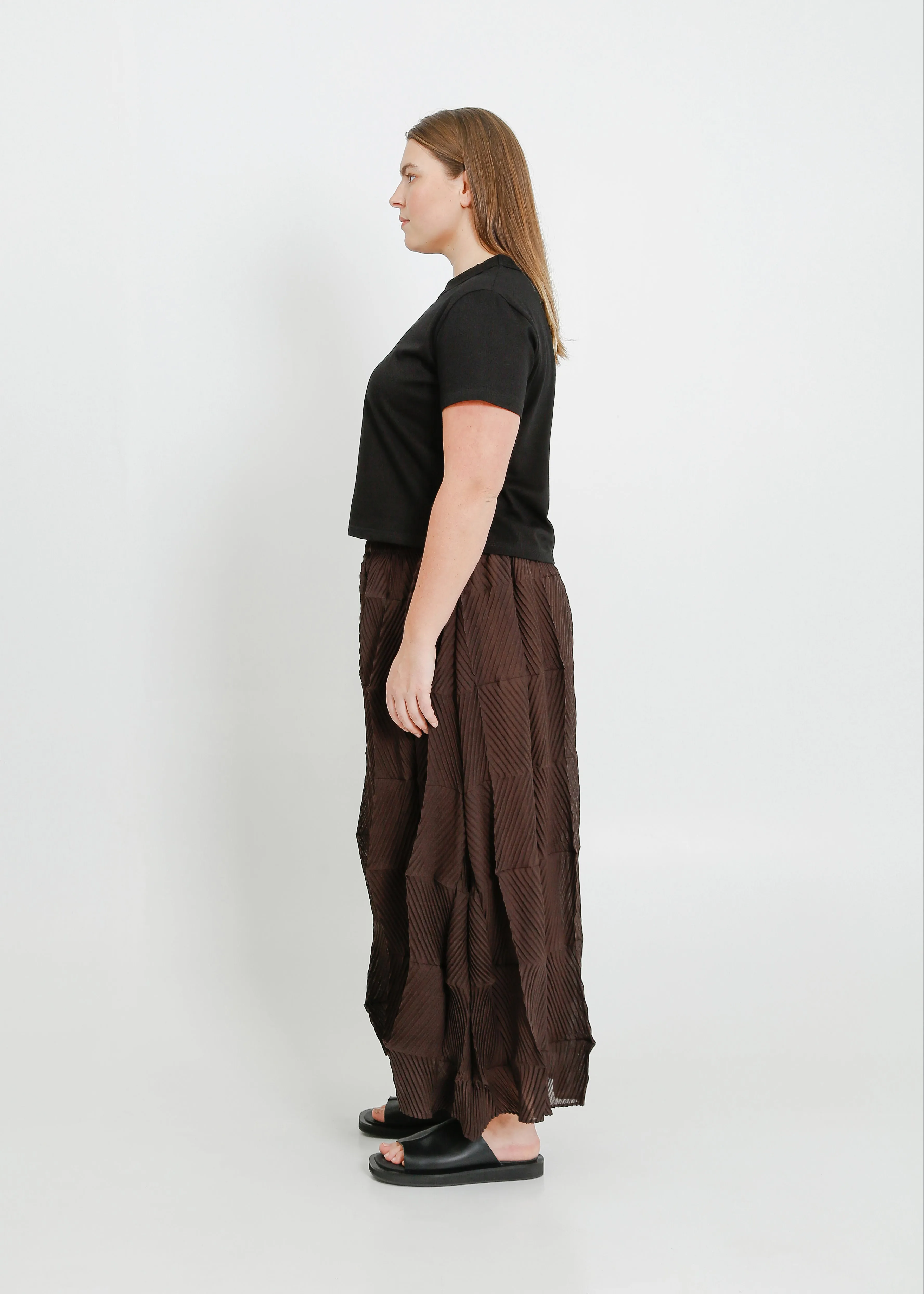 Pleated Chocolate Brown Culotte Trousers for Women - Stylish & Comfortable Fashion Choice