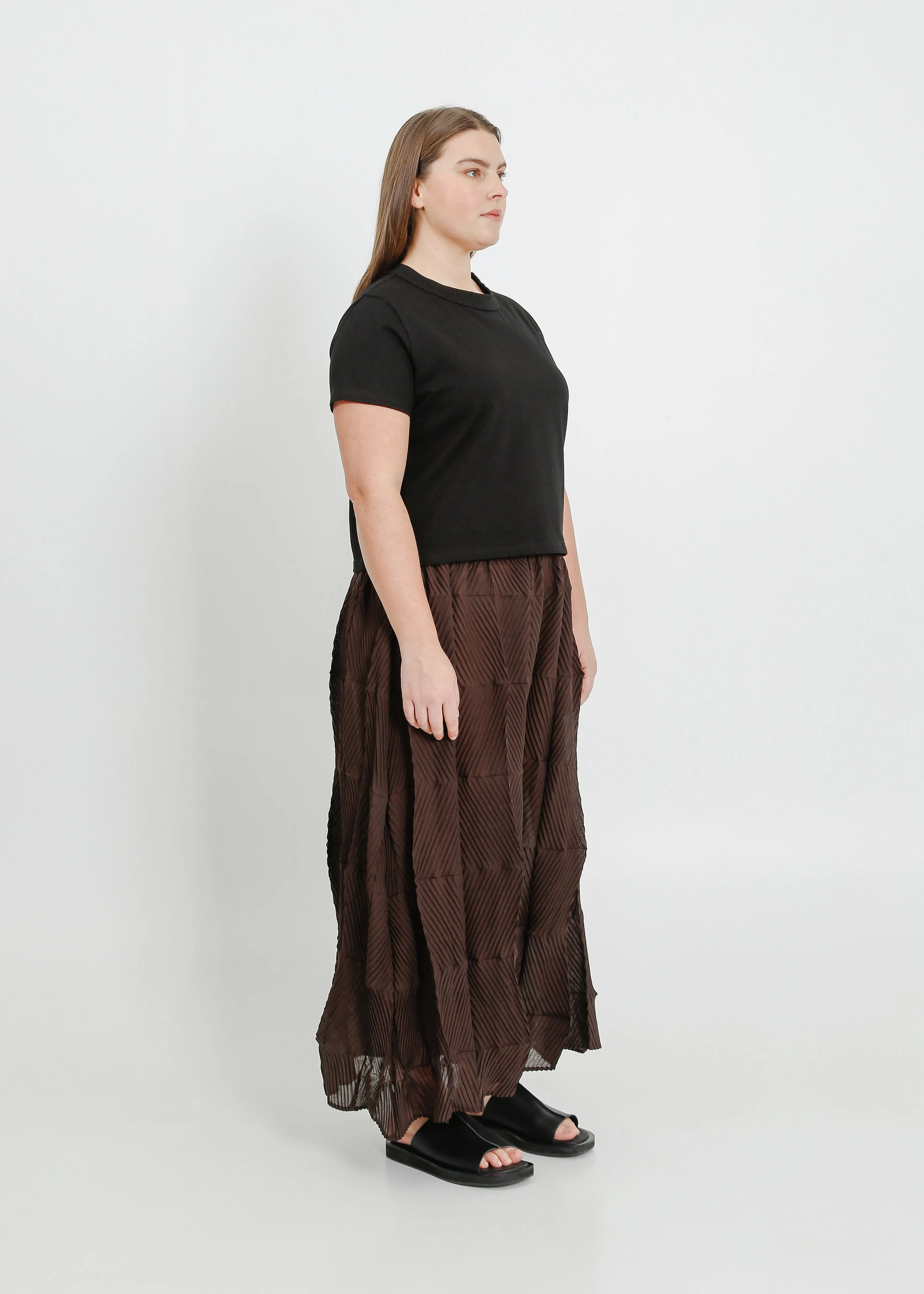 Pleated Chocolate Brown Culotte Trousers for Women - Stylish & Comfortable Fashion Choice