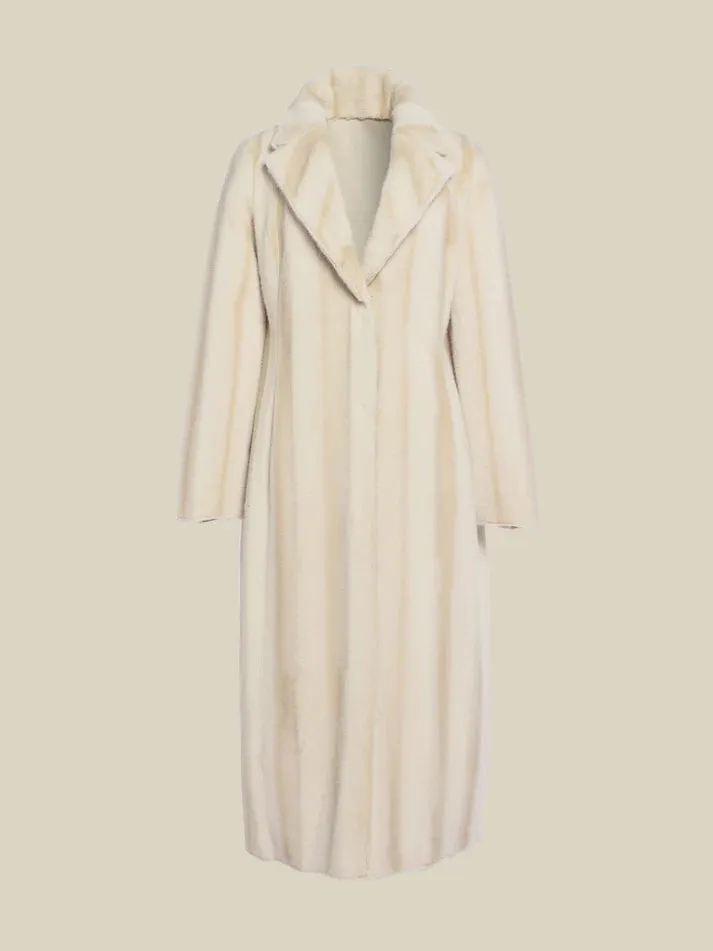 Beaumont Off White Una Faux Fur Coat