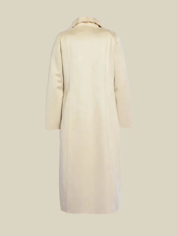 Beaumont Off White Una Faux Fur Coat