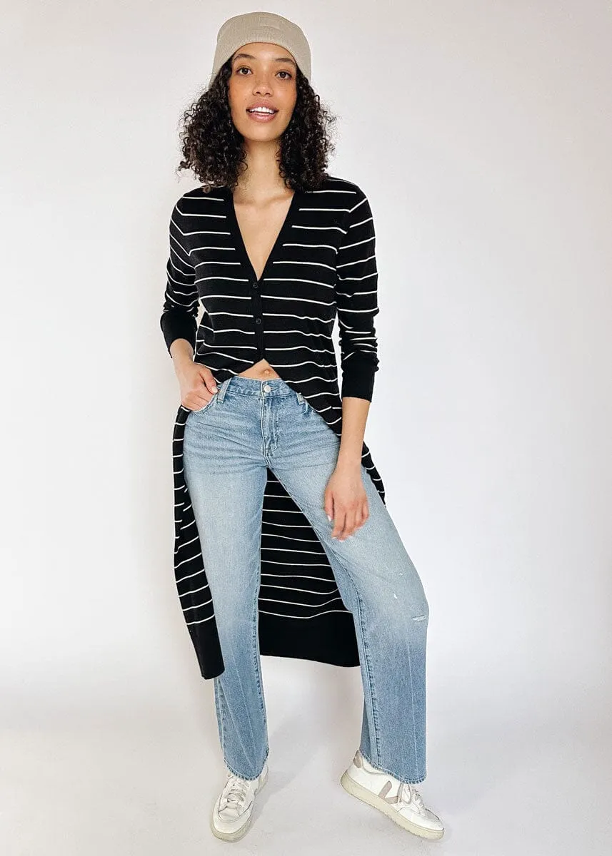 Bellini Stripe Cardigan - Black