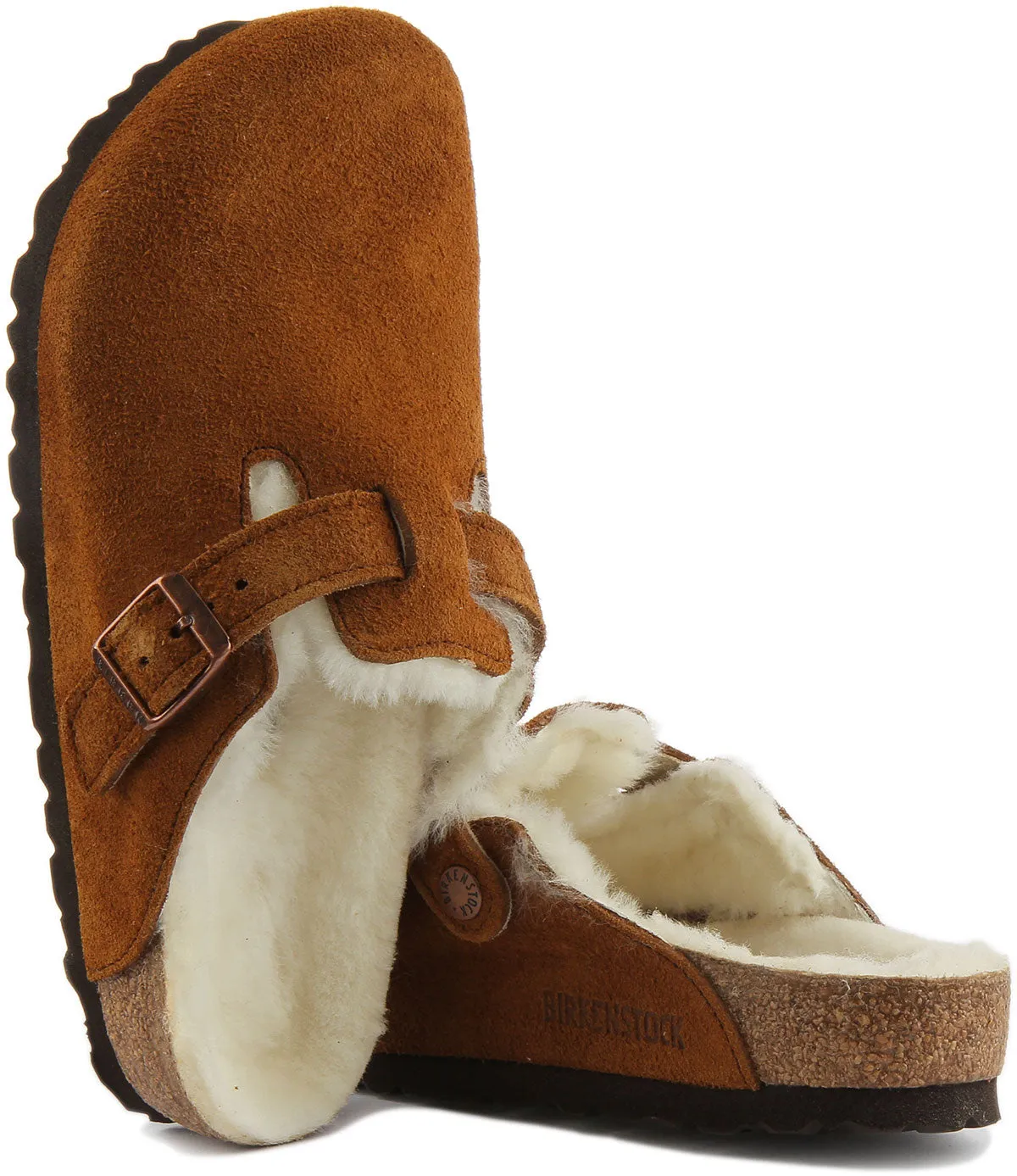 Birkenstock Boston Shearling In Mink | Regular Fit