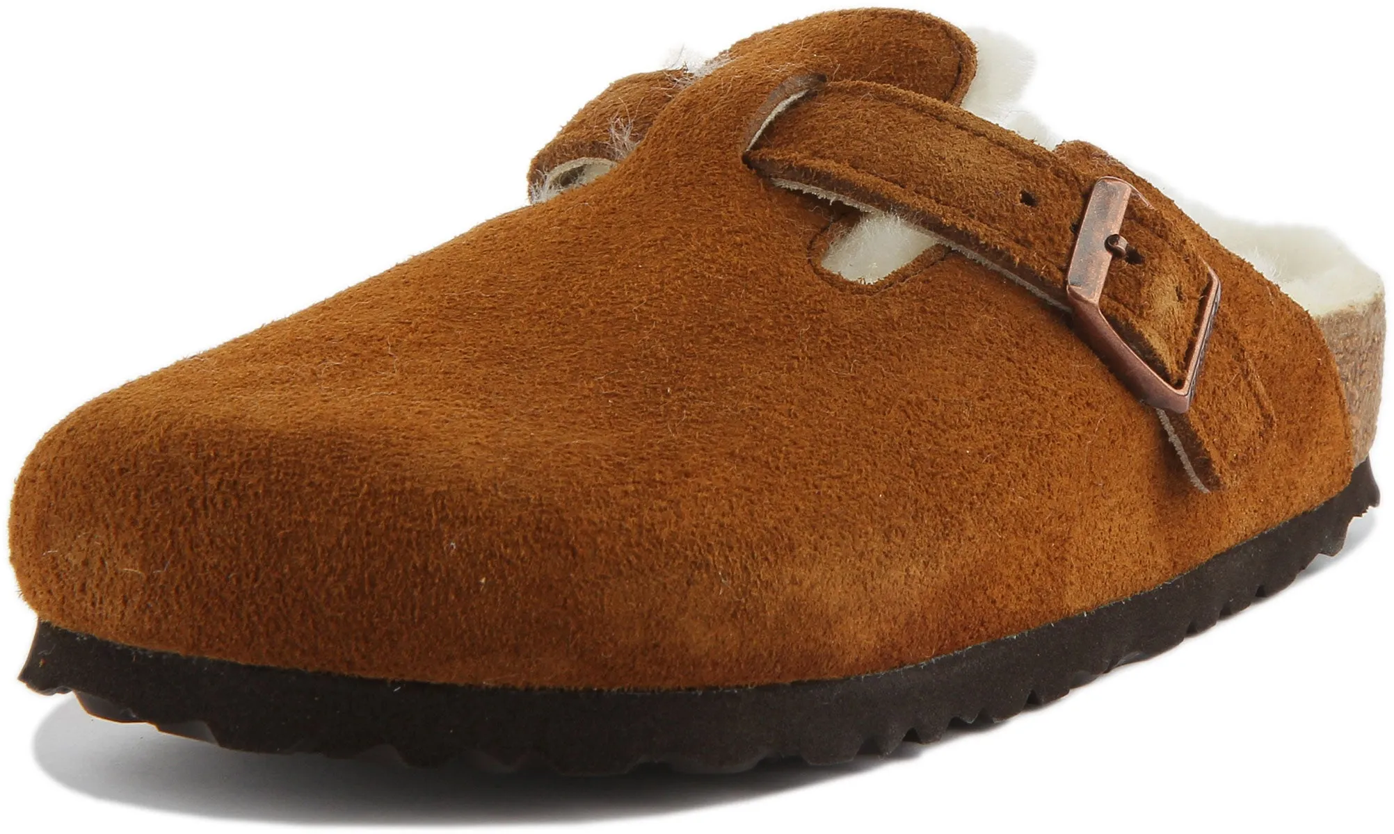 Birkenstock Boston Shearling In Mink | Regular Fit