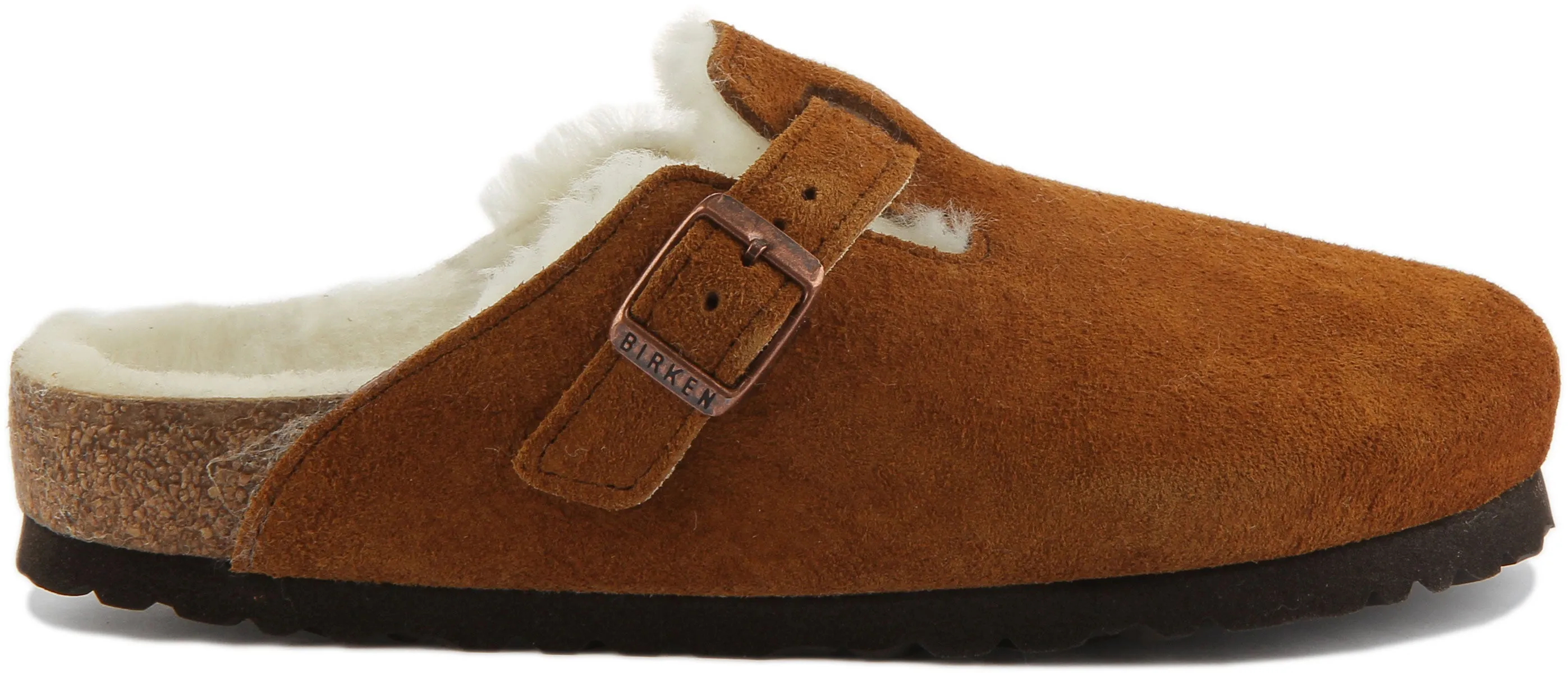 Birkenstock Boston Shearling In Mink | Regular Fit