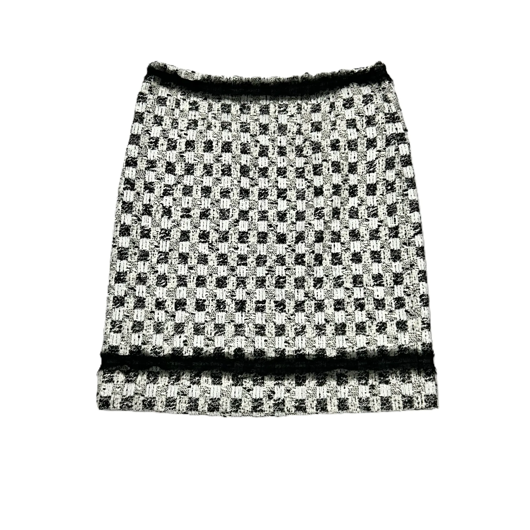 Black Cream Skirt Midi By Per Se, Size: 4