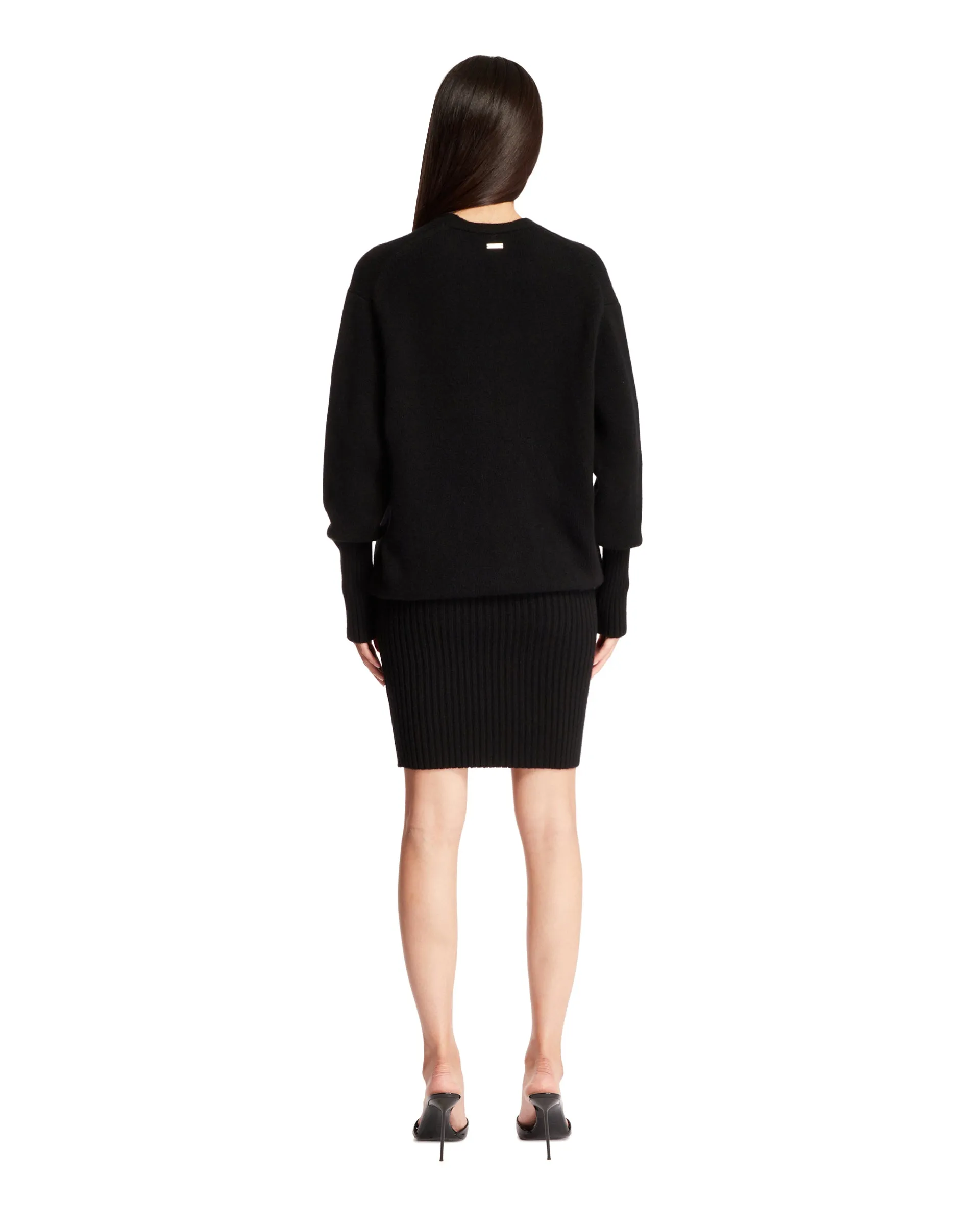 Black Knitted Midi Dress
