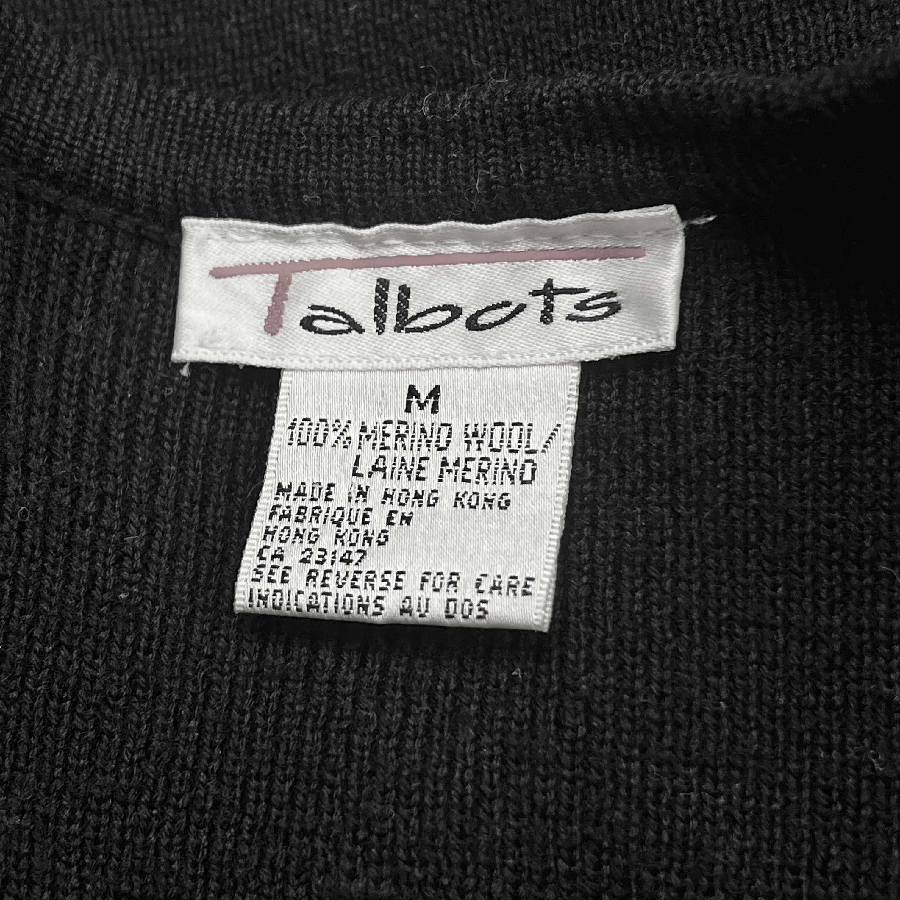 Black Sweater Cardigan By Talbots, Size: M
