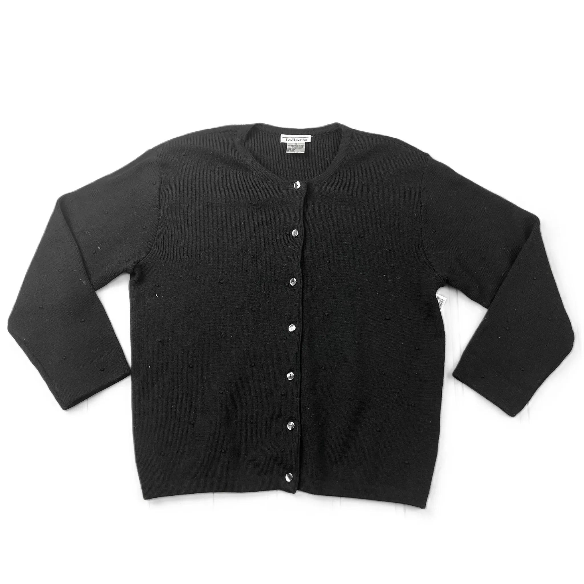 Black Sweater Cardigan By Talbots, Size: M