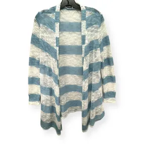Blue & Cream Sweater Cardigan Retro, Size L