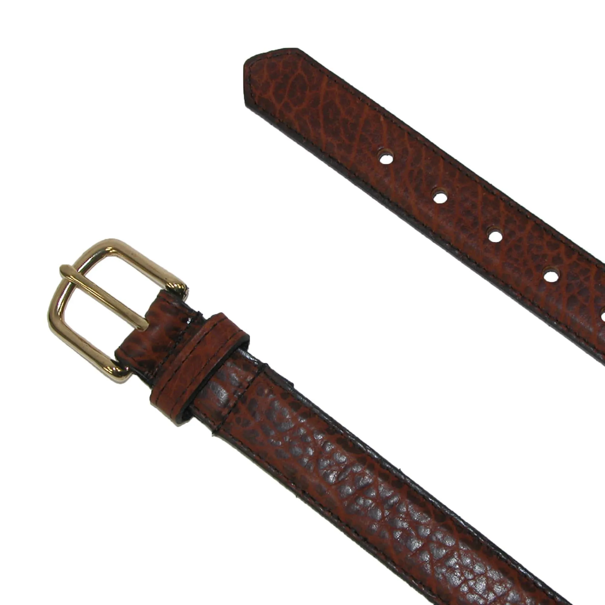 Boston Leather Men's Big & Tall Bison Leather Belt