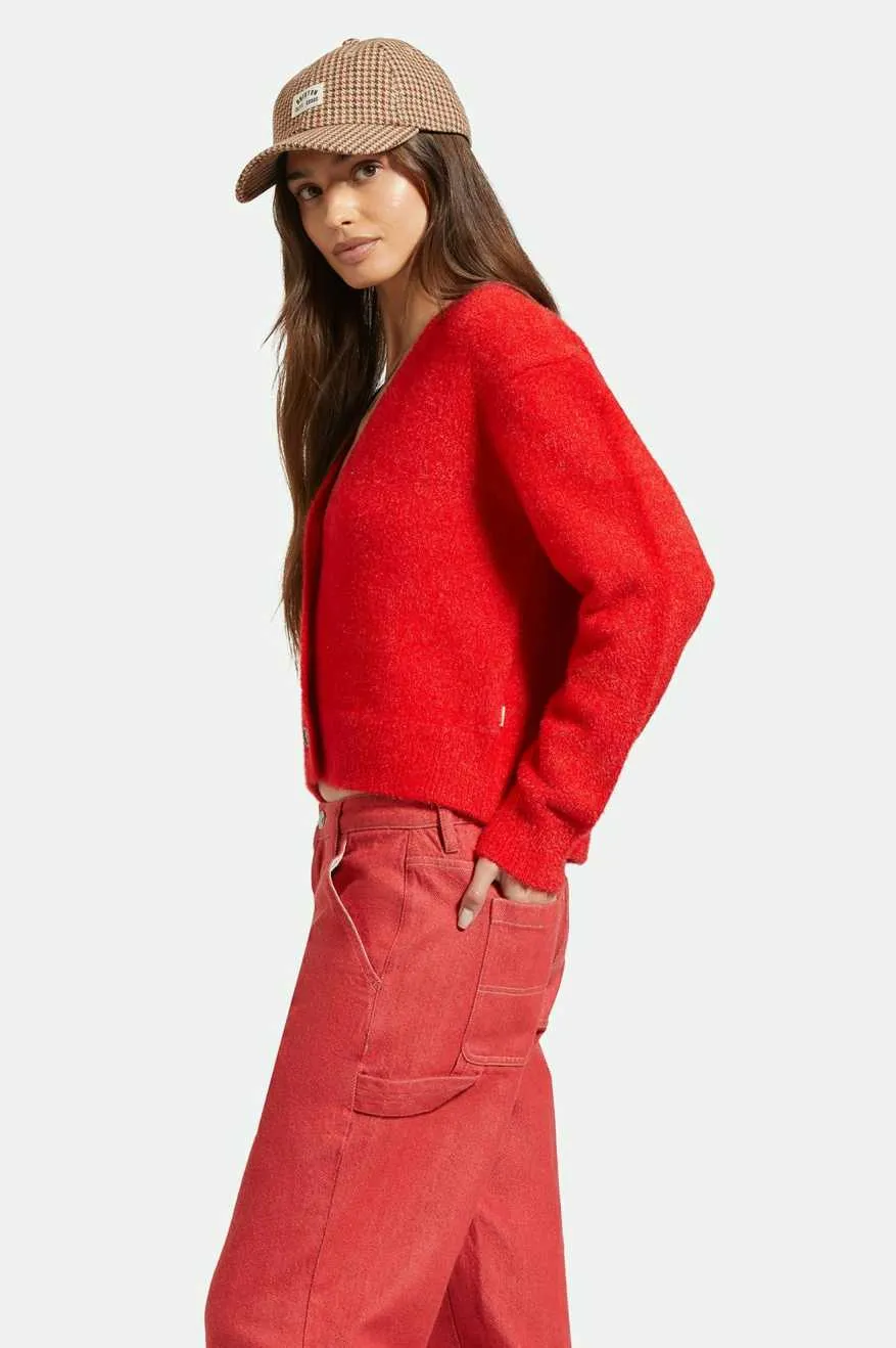 BRIXTON TOWN CARDIGAN - MARS RED