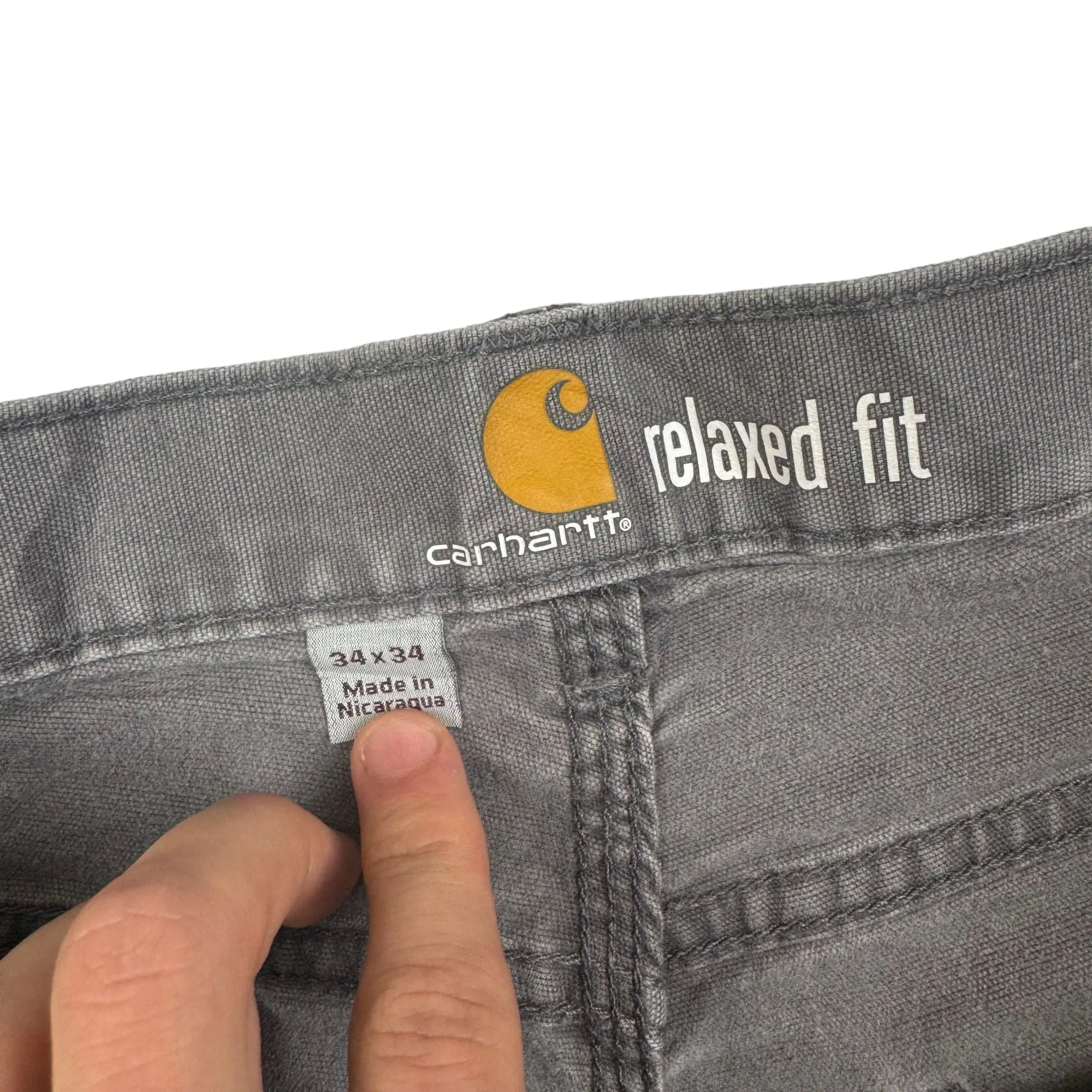 Carhartt Relaxed Fit Workwear Carpenter Trousers Grey