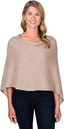 CLAUDIA NICHOLE by Alashan 100% Cashmere Luxe Dress Topper Poncho - Lightweight, Soft, Cozy & Versatile - Great Gift Item