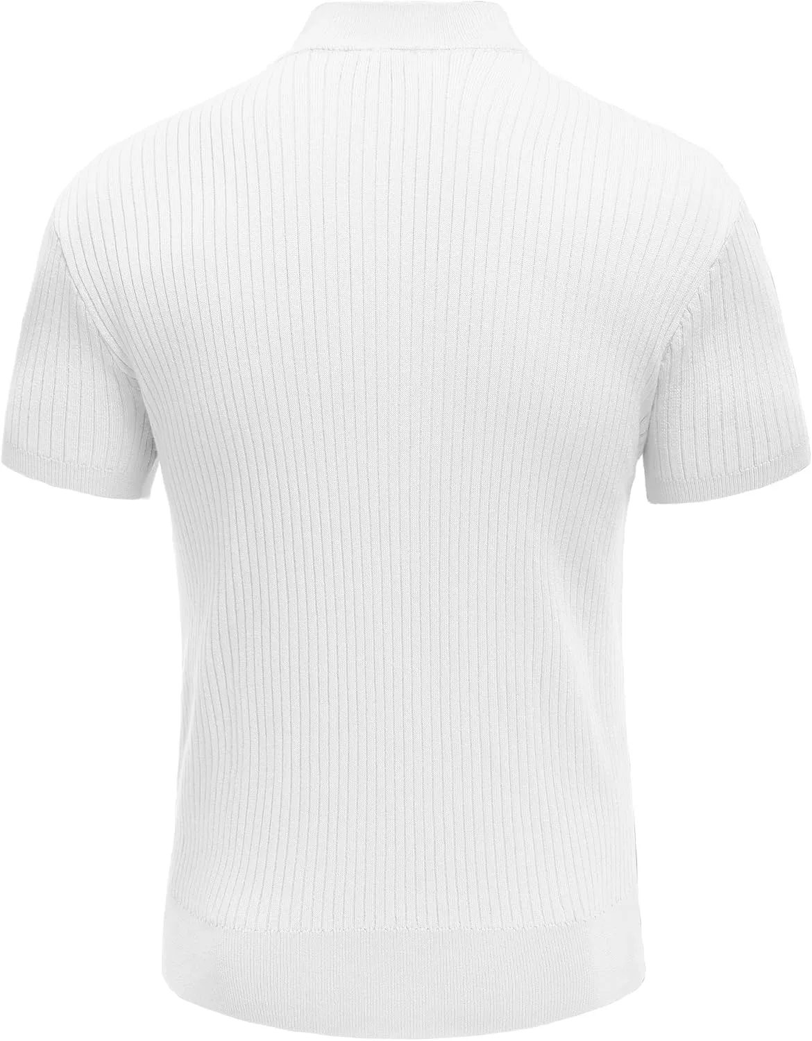 COOFANDY Men's Mock Turtleneck Sweater Short Sleeve Casual Basic Tops Ribbed Knit Pullover Solid Tee