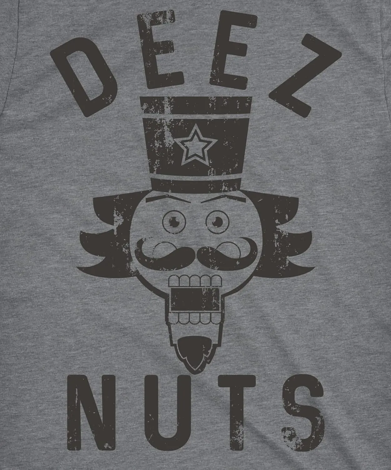Crazy Dog Mens Deez Nuts Funny Christmas T Shirt Nutcracker Humor Christmas Pun Shirt