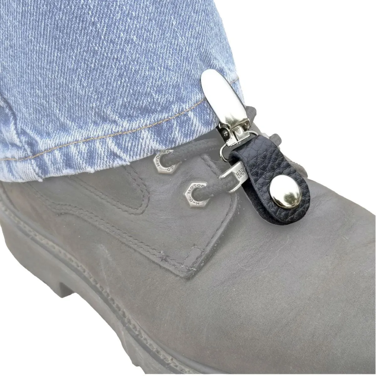Daniel Smart Boot Clips POW MIA, Unisex, Leather, Black/Silver