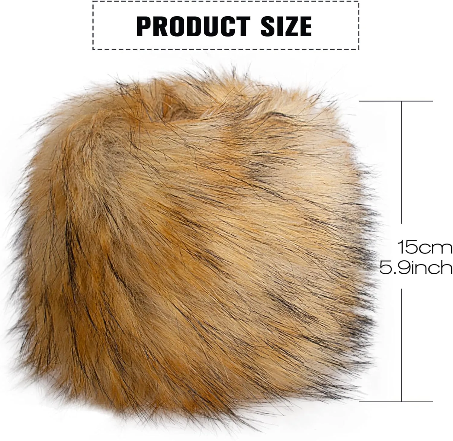Dikoaina Faux Fur Wrist Cuffs- Winter Furry Bands Fox Fur Wrist Warmer,Arm Warmer, Leg Warmer, One Pair
