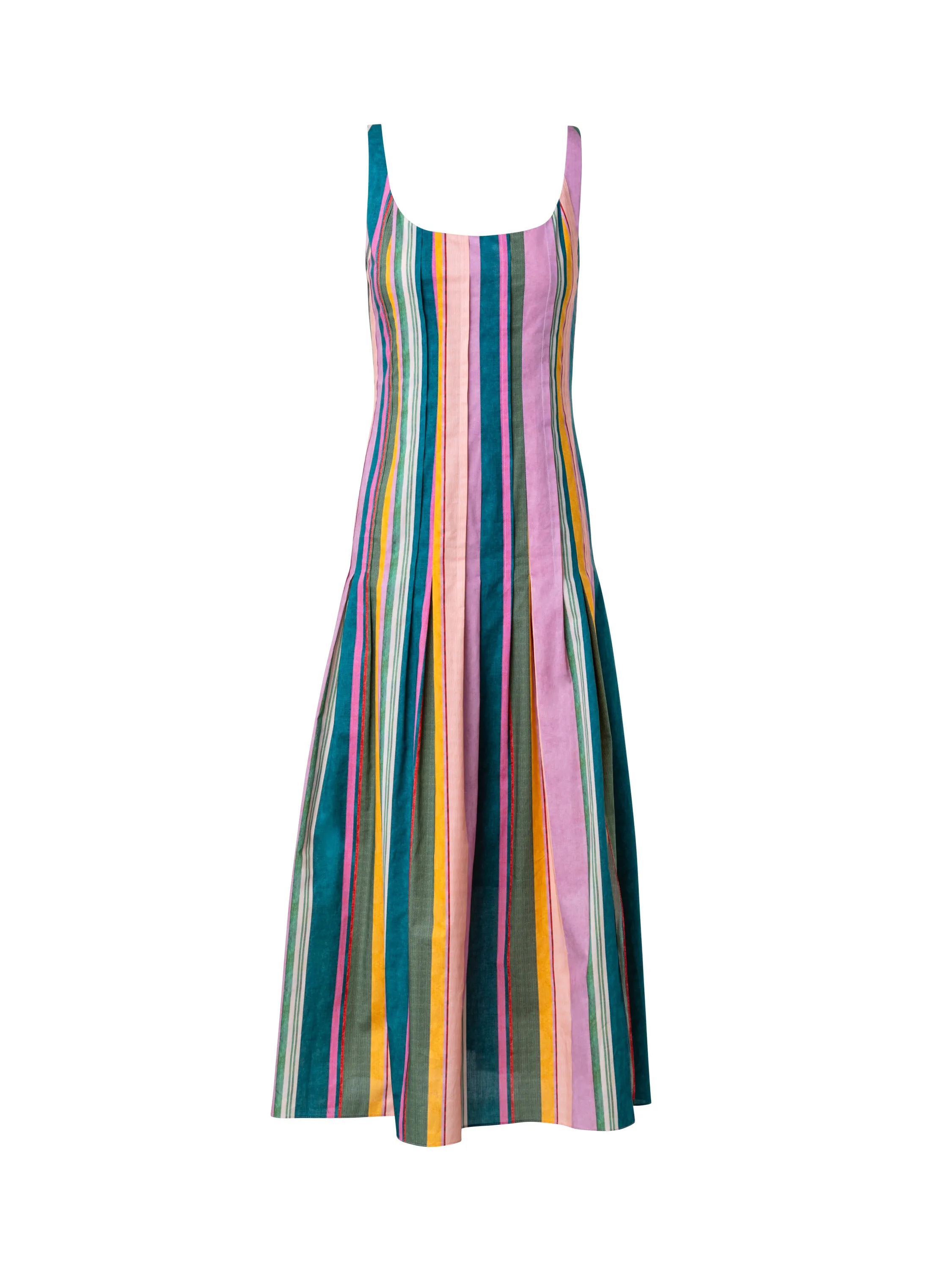 Dress - Laurel Green/Sun Gold/Pink
