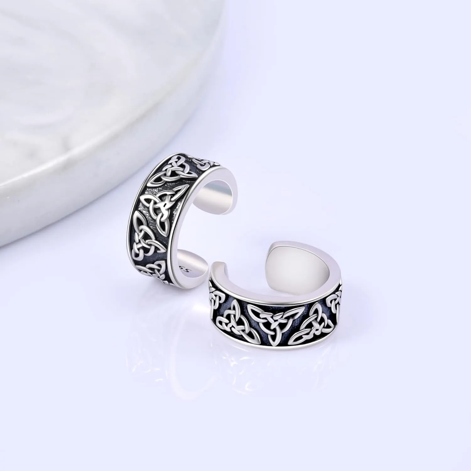 Ear Cuff 925 Sterling Silver Ear Cuffs Non Piercing Earrings clip on Cartilage Earrings Cross Ear Cuff for Women Men