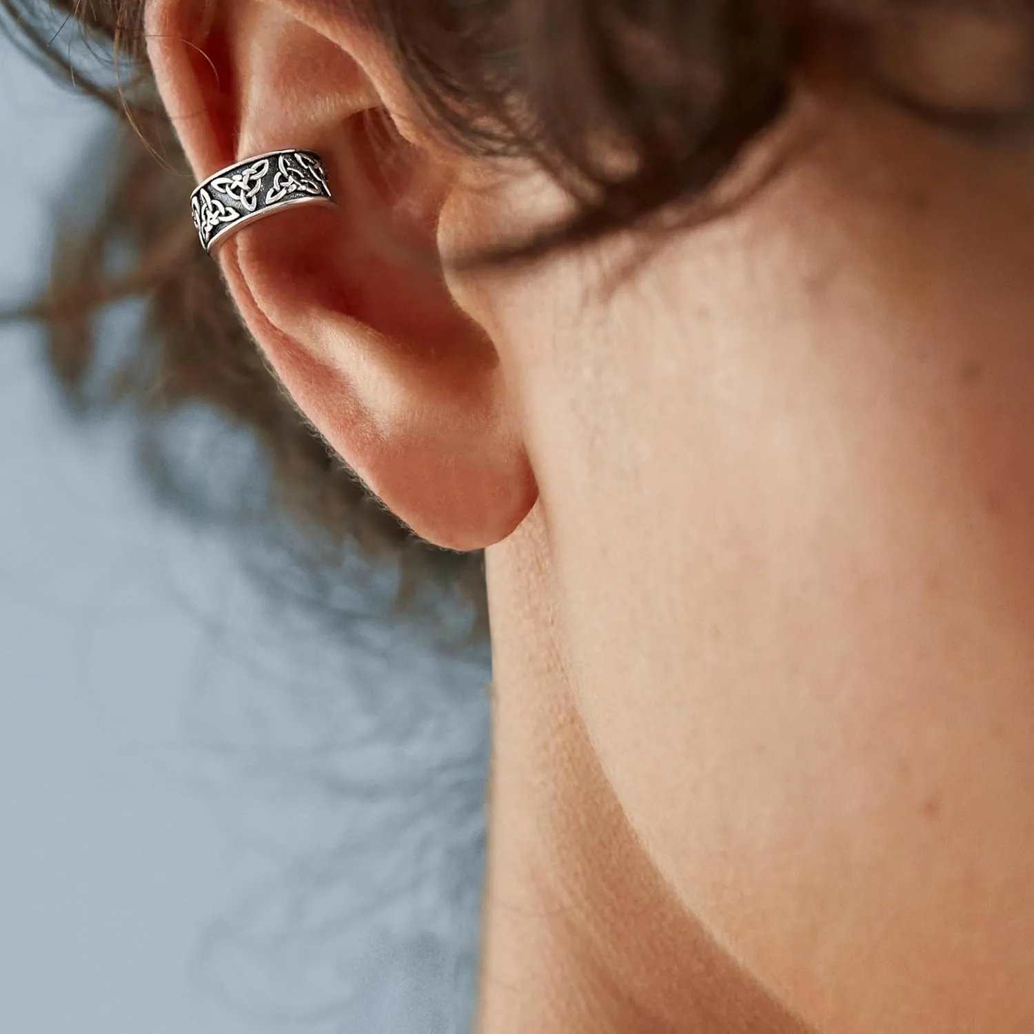 Ear Cuff 925 Sterling Silver Ear Cuffs Non Piercing Earrings clip on Cartilage Earrings Cross Ear Cuff for Women Men