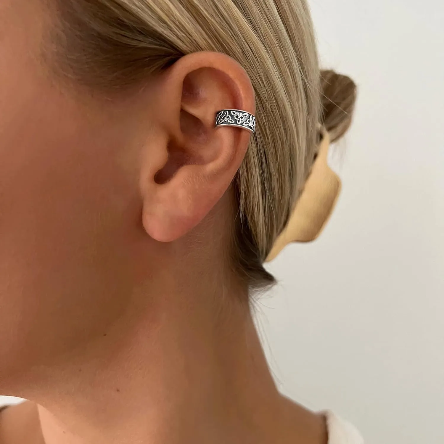 Ear Cuff 925 Sterling Silver Ear Cuffs Non Piercing Earrings clip on Cartilage Earrings Cross Ear Cuff for Women Men