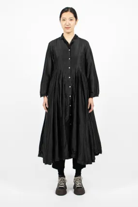 Elegant Elena Black Silk Dress