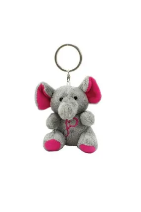 ELEPH FUR DOLL KEYRING : Pink