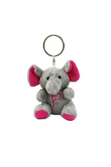 ELEPH FUR DOLL KEYRING : Pink