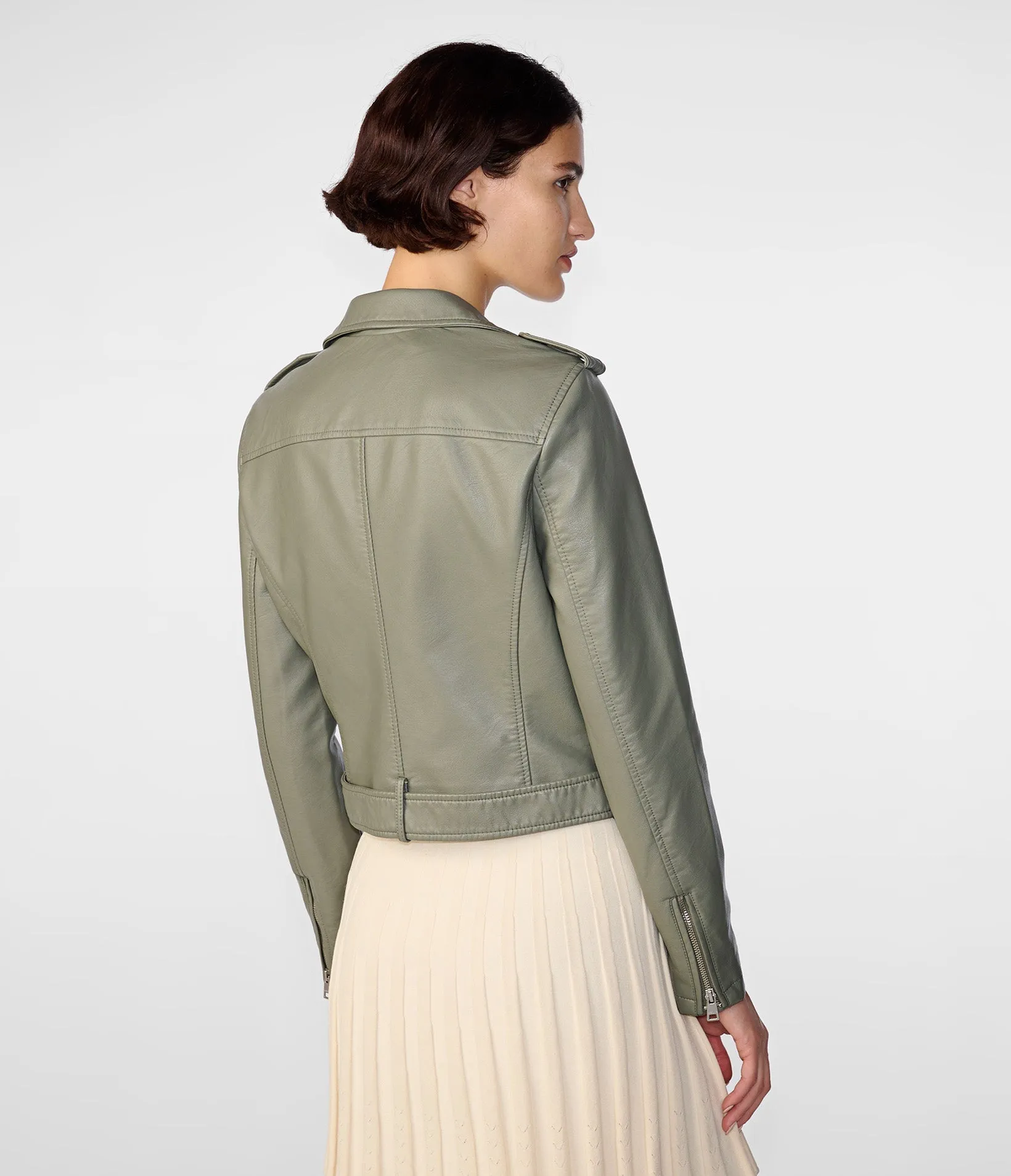 Faux Leather Moto Jacket