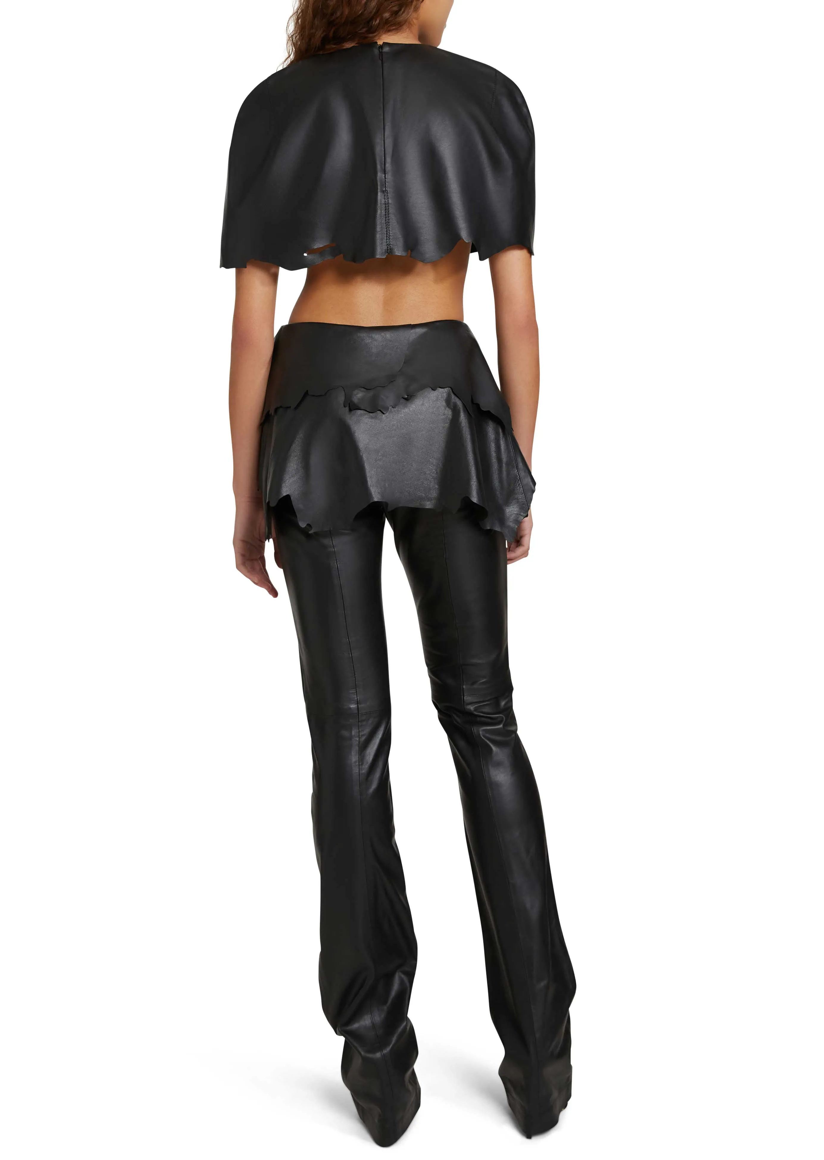 Flap Leather Pants