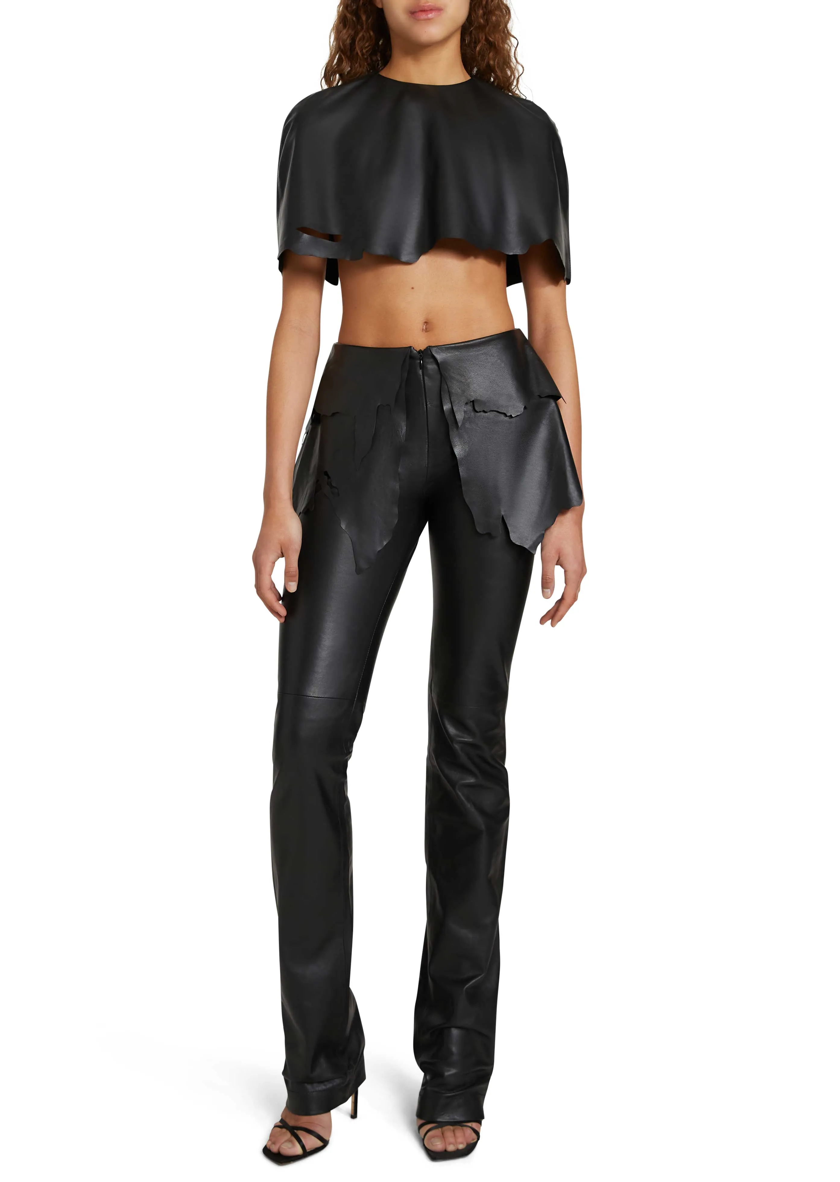 Flap Leather Pants