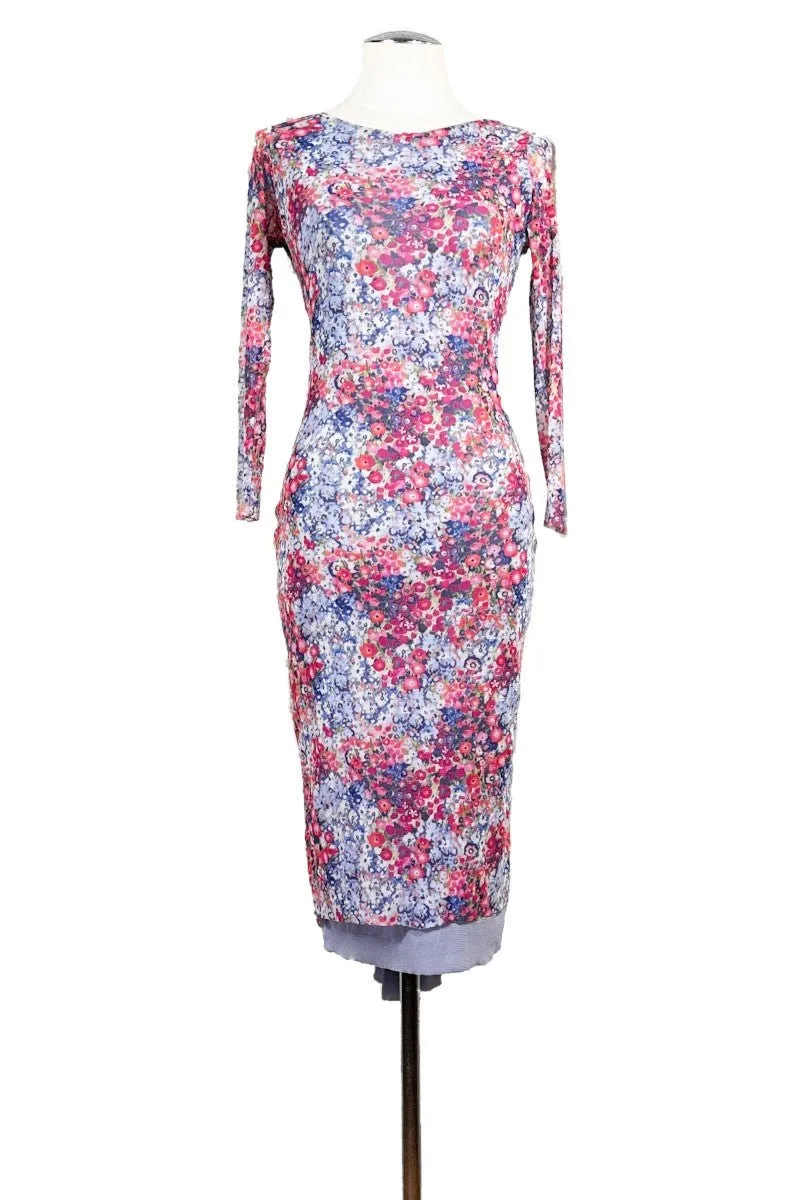 floral confetti NINA tango dress with sleeves
