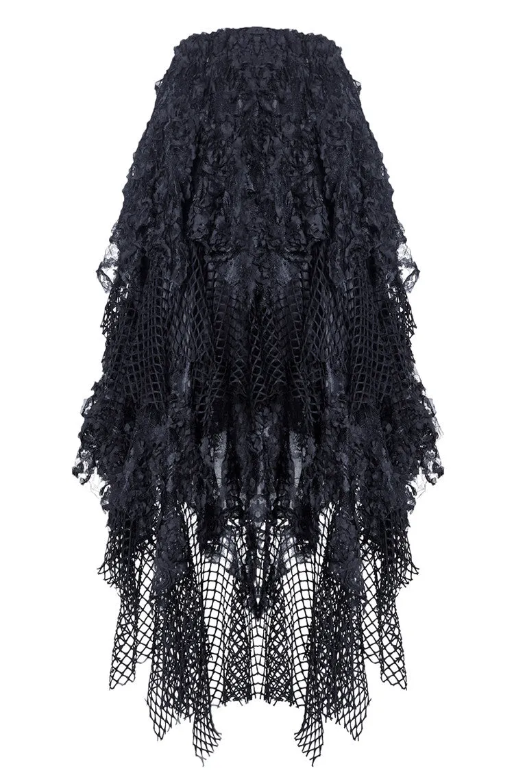 Halloween costumes Punk messy mesh and lace skirt KW106